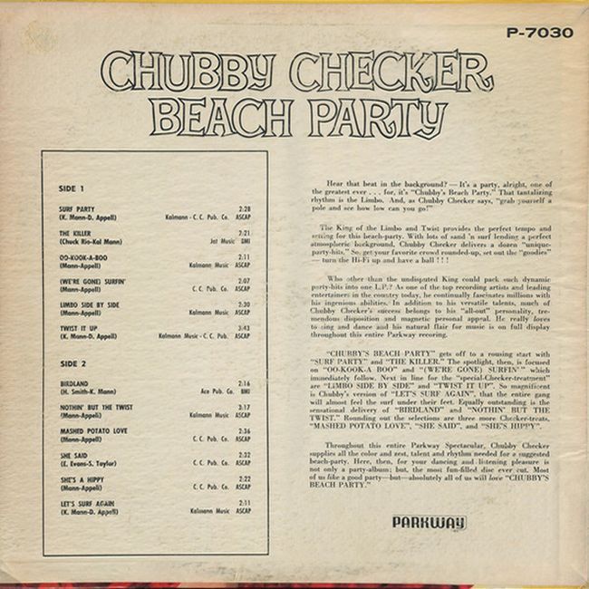 Chubby Checker – Beach Party