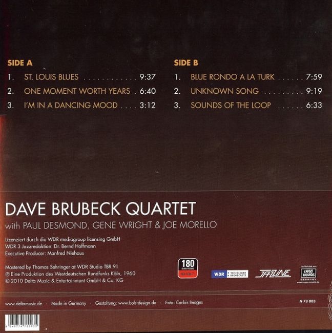 Dave Brubeck Quartet* With Paul Desmond, Gene Wright* & Joe Morello – 1960 Essen, Grugahalle (Vinyl)