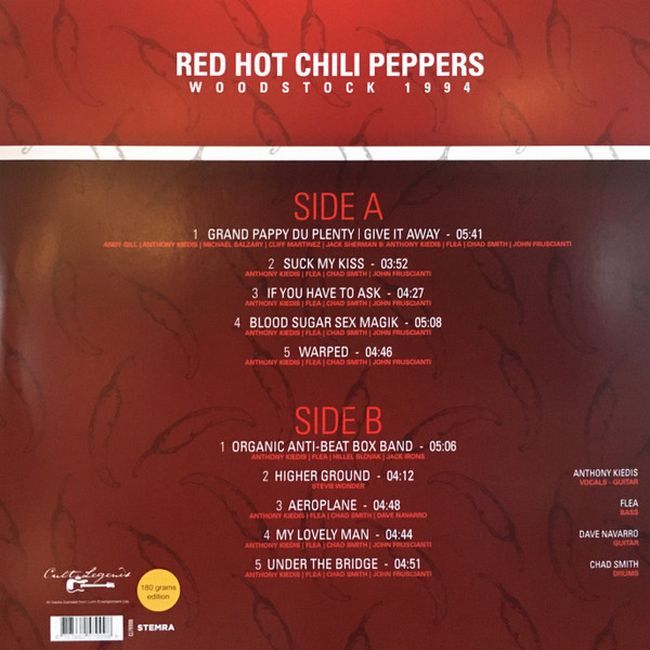 Платівка Ред Хот Чилі Пепперс - Найкраще з Вудстоку 1994 року | Red Hot Chili Peppers – Best of Woodstock 1994 (Vinyl)