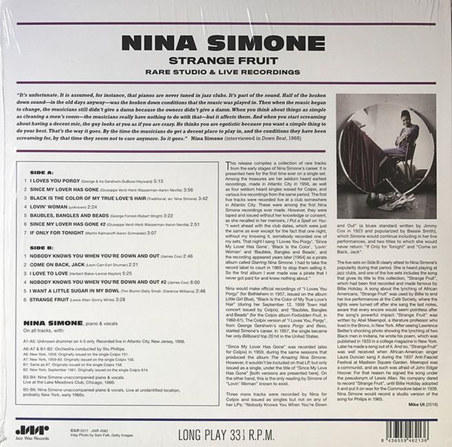 Nina Simone – Strange Fruit (Rare Studio & Live Recordings) (Vinyl)