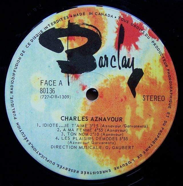 Charles Aznavour – Idiote Je T'Aime... (Vinyl)