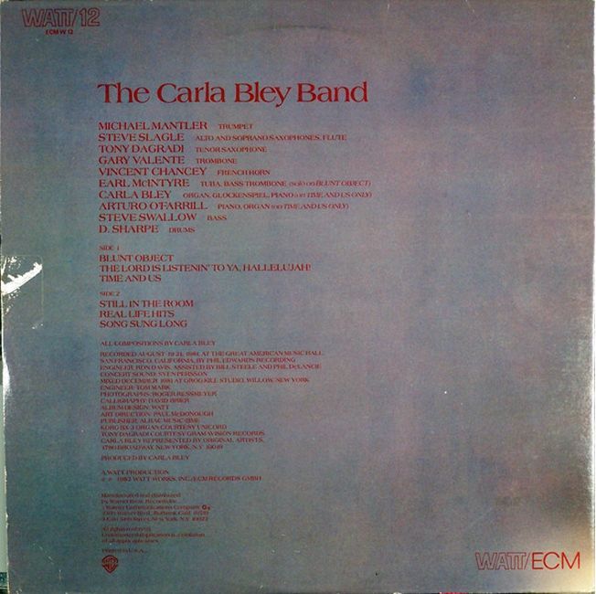 Carla Bley – Live! (Vinyl)