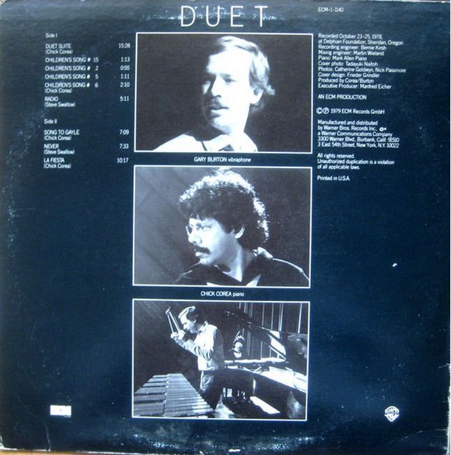 Gary Burton / Chick Corea – Duet (Vinyl)