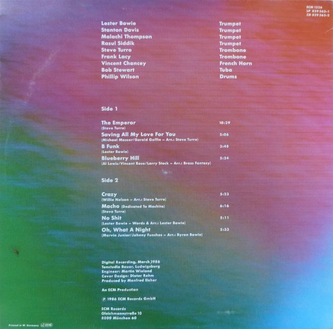 Lester Bowie Brass Fantasy* – Avant Pop (Vinyl)