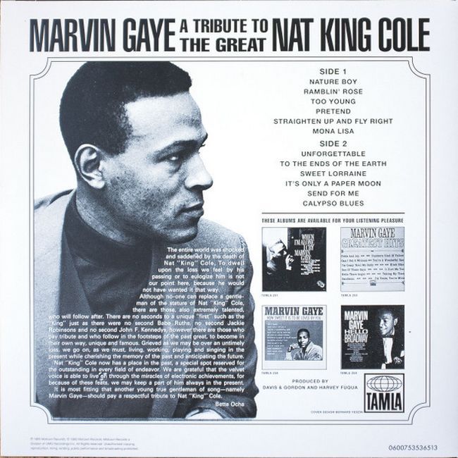 Marvin Gaye – A Tribute To The Great Nat King Cole (Vinyl)
