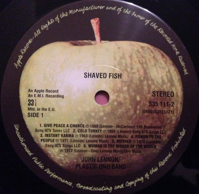 Lennon* / Plastic Ono Band* – Shaved Fish (Vinyl)