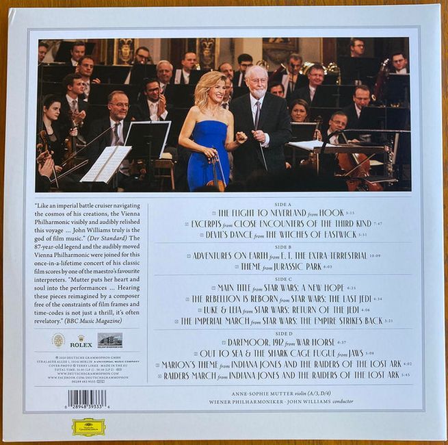 Платівка John Williams, Anne-Sophie Mutter, Wiener Philharmoniker – John Williams In Vienna (2LP)