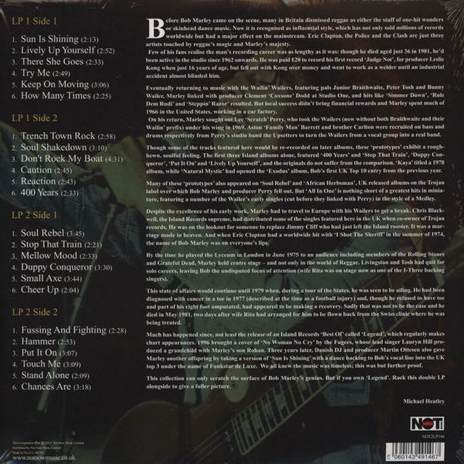 Платівка Bob Marley & The Wailers – A Legend Reggae Classics|Боб Марлі та Wailers-Легенда класики реггі(2xLP)