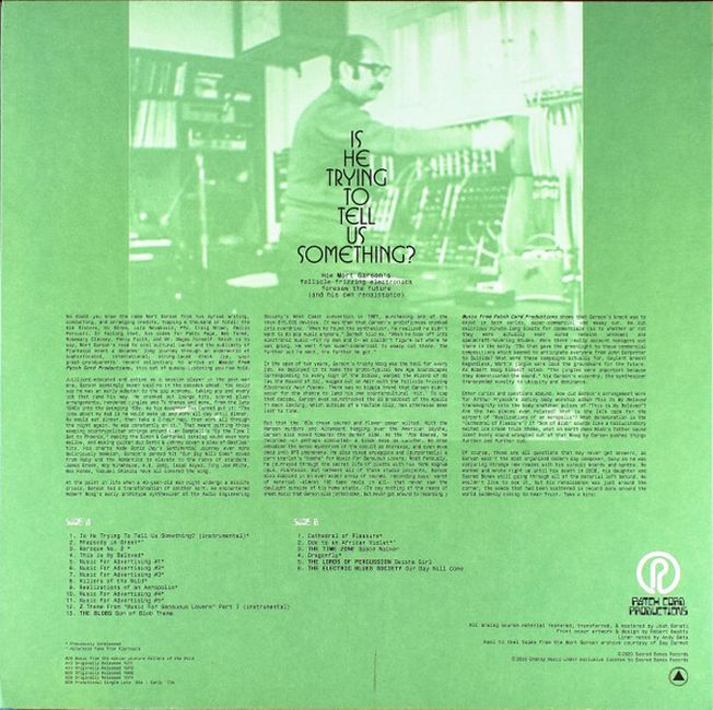 Платівка Mort Garson – Music From Patch Cord Productions