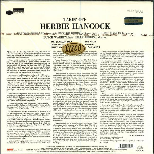 Herbie Hancock – Takin' Off (Vinyl)