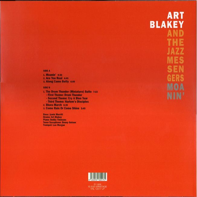 Art Blakey And The Jazz Messengers* – Moanin' (Vinyl)