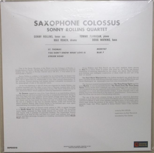 Sonny Rollins – Saxophone Colossus (Vinyl)
