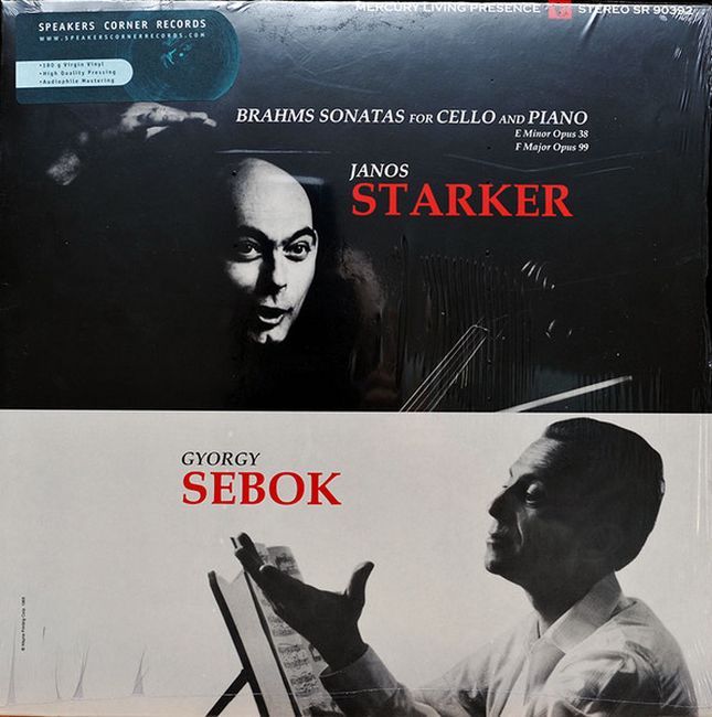 Johannes Brahms, Janos Starker, Gyorgy Sebok – Cello And Piano Sonatas (Vinyl)