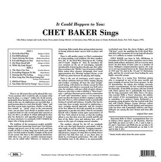 Chet Baker – It Could Happen To You - Chet Baker Sings (LP, Album, Deluxe Edition, Vinyl)