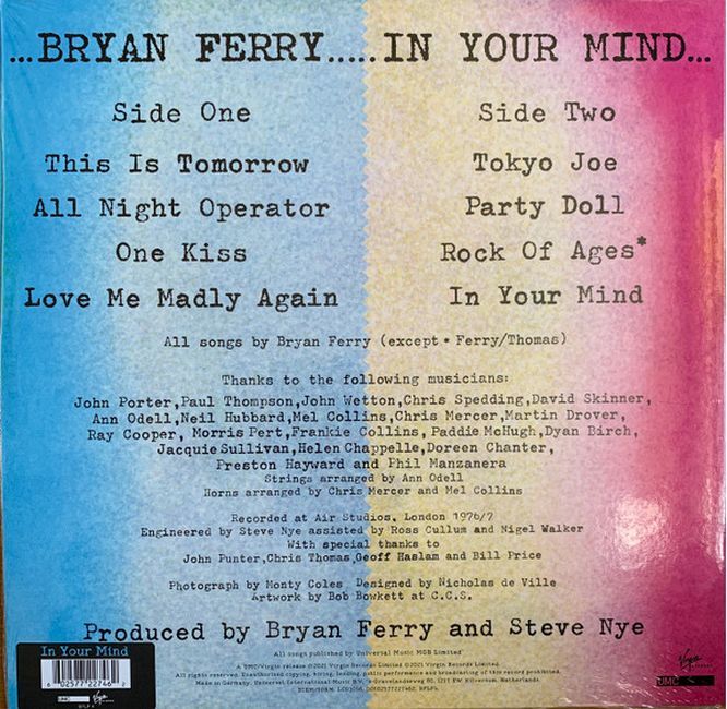 Платівка Bryan Ferry – In Your Mind|Браян Феррі-У Вашому розумі