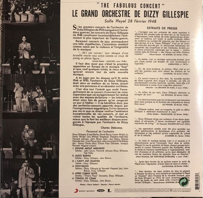 Dizzy Gillespie – The Fabulous Pleyel Jazz Concert vol. 1 - 1948 (Vinyl)