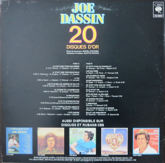 Joe Dassin – 20 Disques D'Or (Vinyl)