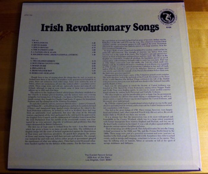 Платівка Various – Irish Revolutionary Songs | Ірландські революційні пісні