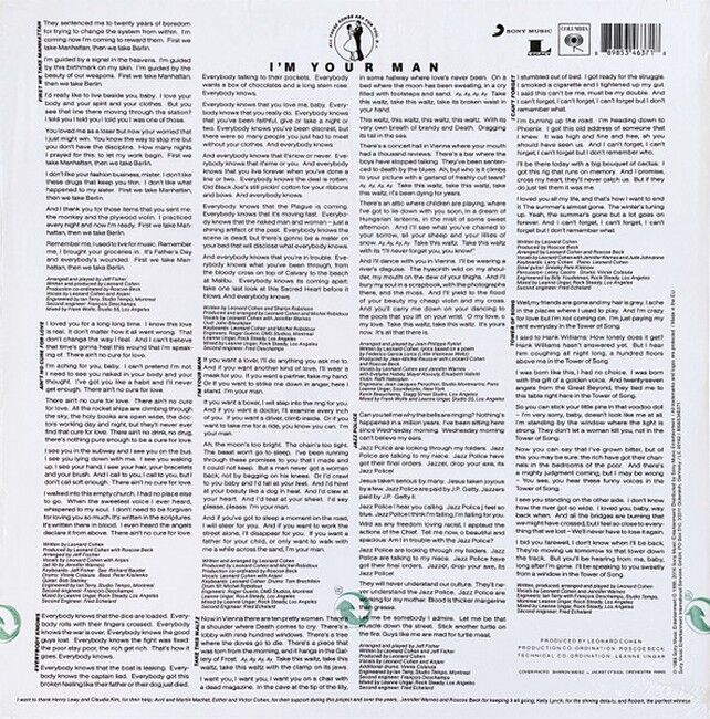 Leonard Cohen – I'm Your Man (Vinyl)