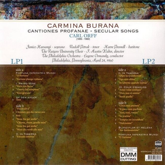 Eugene Ormandy, Carl Orff, The Philadelphia Orchestra, The Rutgers University Choir – Carmina Burana (LP, Vinyl)