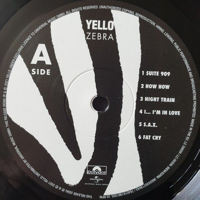 Платівка Yello – Zebra | Єлоу