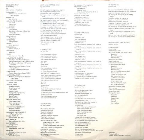 Платівка John Lennon & Yoko Ono – Double Fantasy  VG+ Very Good+| Джон Ленон та Йоко Оно