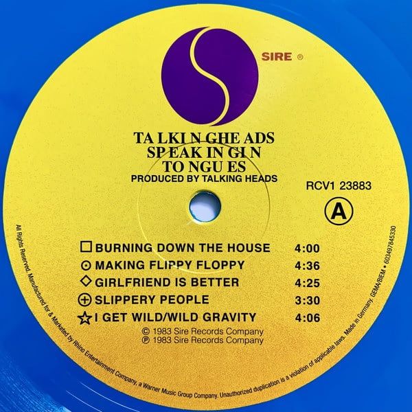 Talking Heads – Speaking In Tongues (Vinyl)