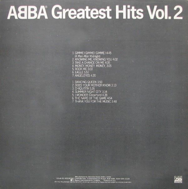 Платівка АББА - Найкращі хіти | ABBA – Greatest Hits Vol. 2 