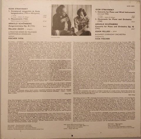 Stravinsky*, Schoenberg*, Adam Fellegi, Budapest Symphony Orchestra, Ivan Fischer – Concerto For Piano & Winds Mouvements / Concerto For Piano & Orchestra, Op. 42 (Vinyl)