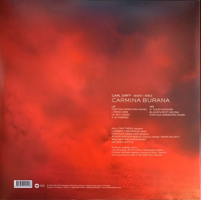 Carl Orff - Simon Rattle, Berliner Philharmoniker, Sally Matthews, Lawrence Brownlee, Christian Gerhaher – Carmina Burana (2LP)