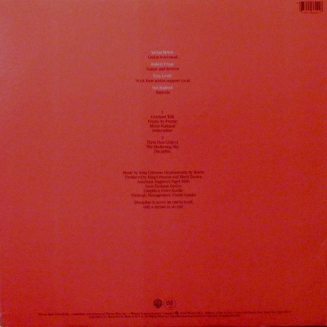 King Crimson – Discipline (Vinyl)