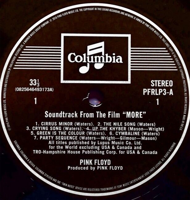 Pink Floyd – Music From The Film "More" (LP, Album, Reissue, Remastered, Stereo, 180 Gram, Vinyl)