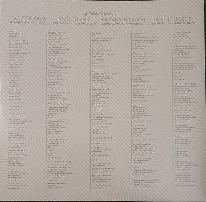 Платівка Alabama Shakes – Boys & Girls|Алабама Шейкс-Хлопчики та дівчатка(2xLP)