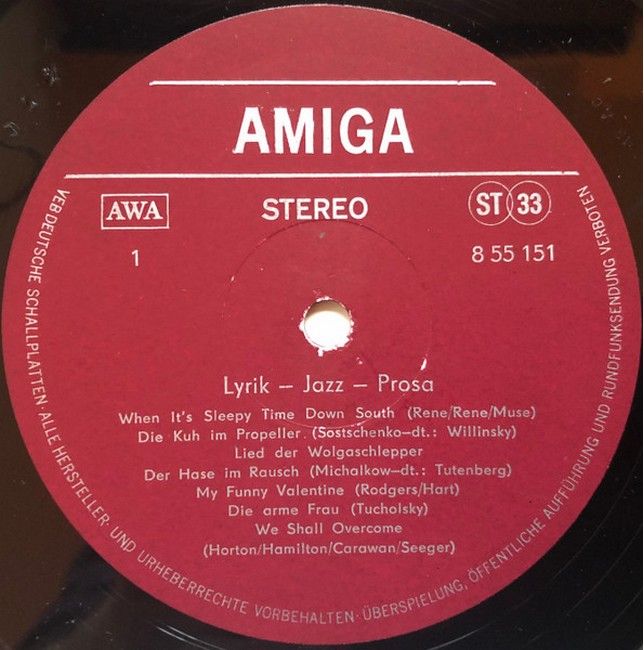 Платівка Various – Lyrik - Jazz - Prosa|Різне – поезія - джаз - проза