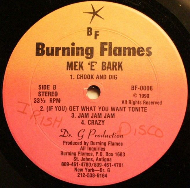 Платівка Burning Flames – Mek E Bark|Палаюче полум'я - Мек Е Барк