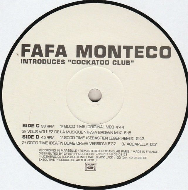 Платівка Fafa Monteco – Cockatoo Club|Фафа Монтеко – Клуб Какаду(2xLP)