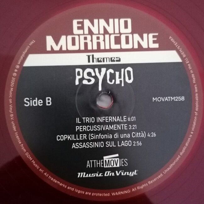 Ennio Morricone – Psycho (Deluxe Edition, Limited Edition, Numbered, Translucent Red)  (Vinyl)