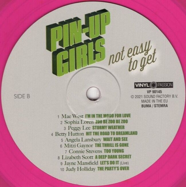 Various - Pin-Up Girls - Not Easy To Get (Magenta Transparent) (Vinyl)