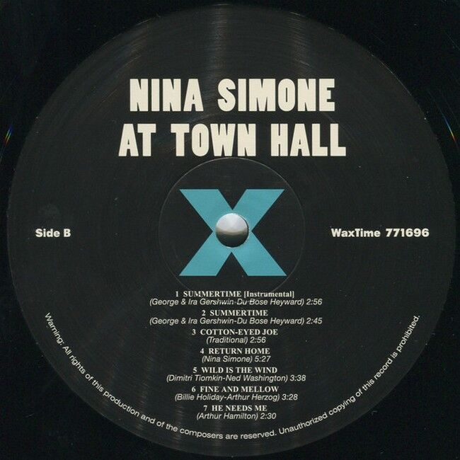 Nina Simone – Nina Simone At Town Hall (Vinyl) (Limited Edition, Reissue, Remastered)