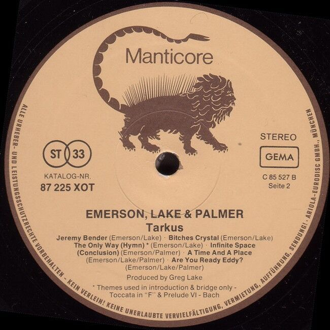 Платівка Emerson, Lake & Palmer – Tarkus|Емерсон, Лейк енд Палме-Таркус