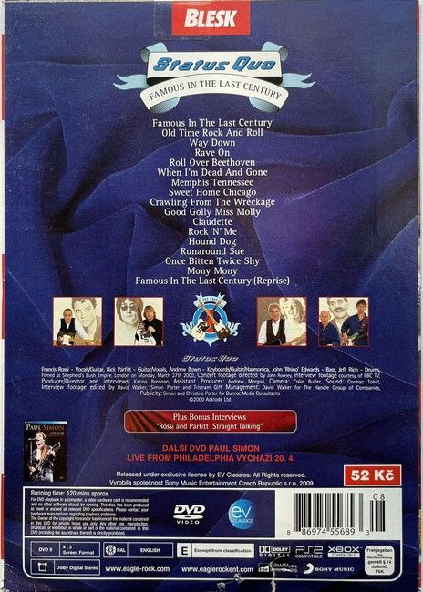 Музичний (DVD, DVD-Video) диск Status Quo – Famous in the last century|Статус кво-Відомий у минулому столітті
