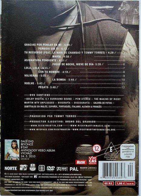 Музичний (DVD, DVD-Video) диск Ricky Martin – MTV: Unplugged|Рікі Мартін