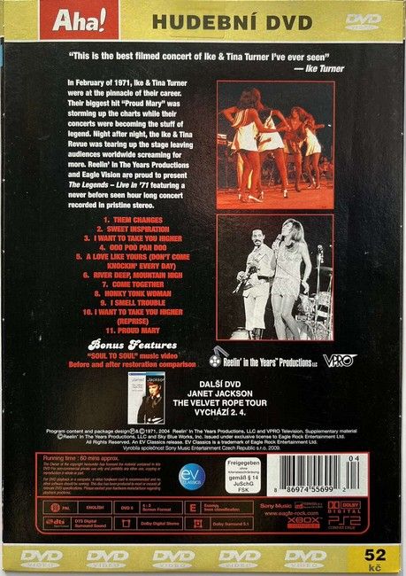 Музичний (DVD, DVD-Video) диск Ike & Tina Turner – The Legends Live In '71|Айк і Тіна Тернер