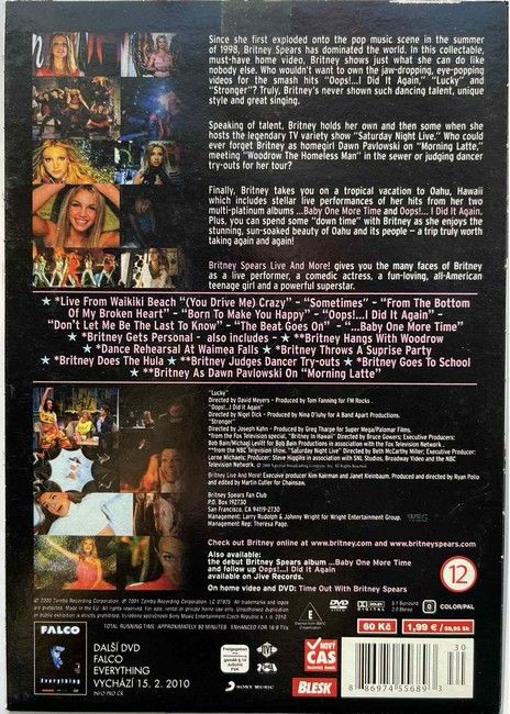 Музичний (DVD, DVD-Video) диск Britney Spears – Live And More!|Брітні Спірс-Живи та більше!