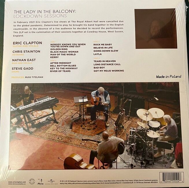 Платівка Eric Clapton – The Lady In The Balcony: Lockdown Sessions|Ерік Клептон(2xLP, Clear)