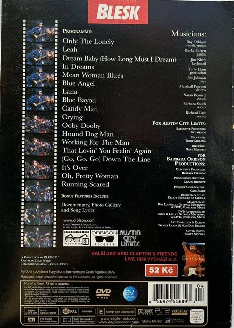 Музичний (DVD, DVD-Video) диск Roy Orbison – Live At Austin City Limits August 5, 1982|Рой Орбісон