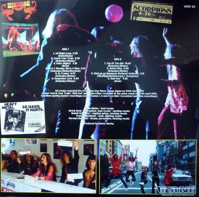 Платівка Scorpions – Live In Tokyo 1978|Скорпіони-Токійські стрічки