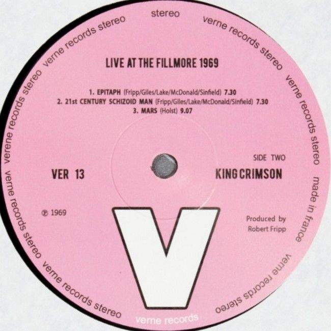 Платівка King Crimson – Live At The Fillmore (November - December 1969)|Багряний король-Наживо в The Fillmore(2xLP)