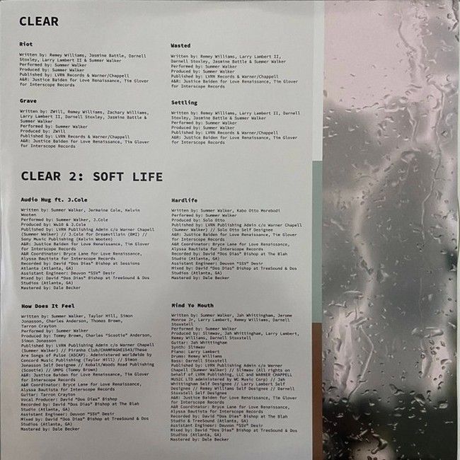 Summer Walker – Clear: The Series (LP, Compilation, Clear Vinyl)