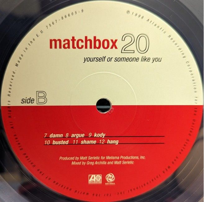 Matchbox 20 – Yourself Or Someone Like You(The Original 1972 Rockfield Recordings For U.A.) (LP, Album, Limited Edition, Reissue, Clear, Vinyl)